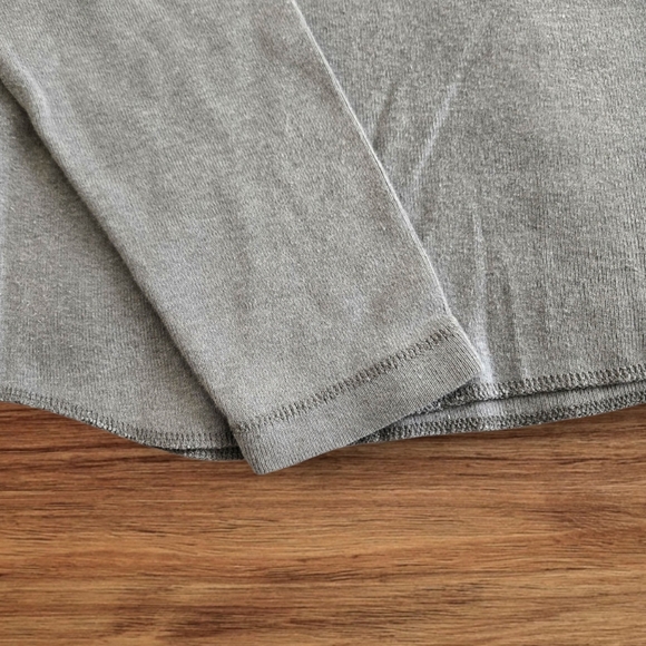 Abercrombie & Fitch Tee Vintage Y2K Short Gray 3/4 Sleeve Grunge Streetwear /L - Picture 4 of 7